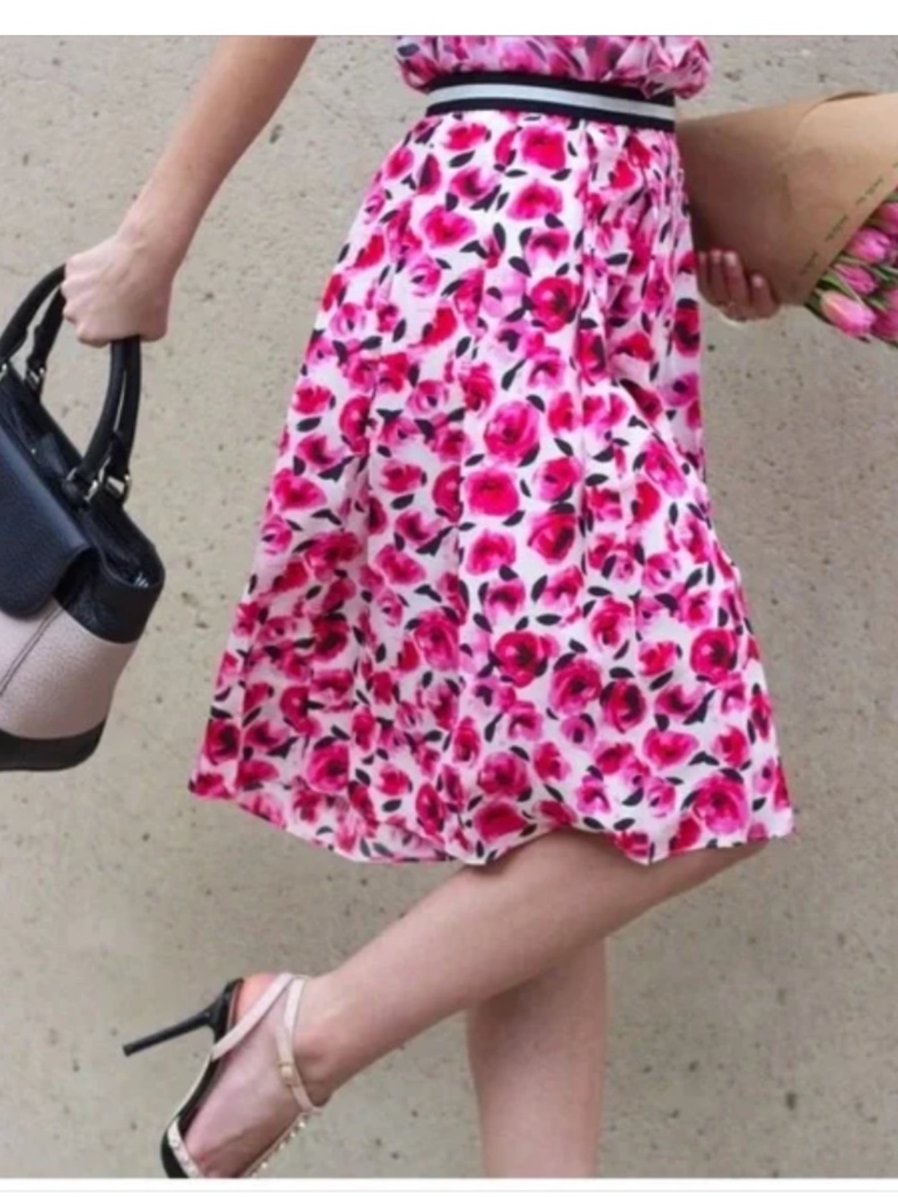 Kate Spade ⎮ Floral-Print Pleated Skirt